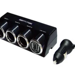 Car Charger – Dual USB Ports 3.1A, 3 Socket 12V (Cigarette Lighter Adapter)