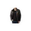 Double Collar Designer Leather Jacket