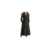 Elegant Belted Leather Trench