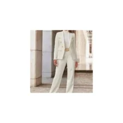 Ivory Wide-Leg Pantsuit